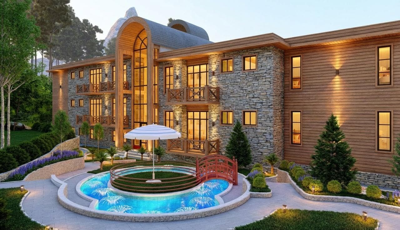 Hunza Valley with Karakoram peaks in Pakistan